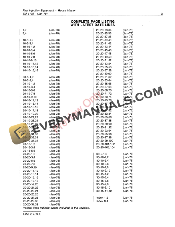John Deere Fuel Injection Equipment Roosa Master Industrial Technical Manual TM1109 01JAN78 5