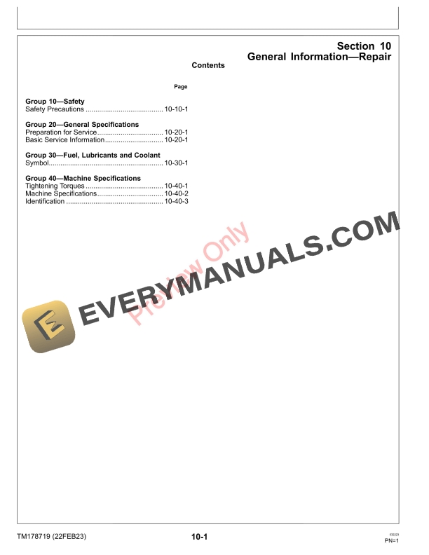 John Deere GS and GS Electric Gator Utility Vehicle Technical Manual TM178719 22FEB23 5