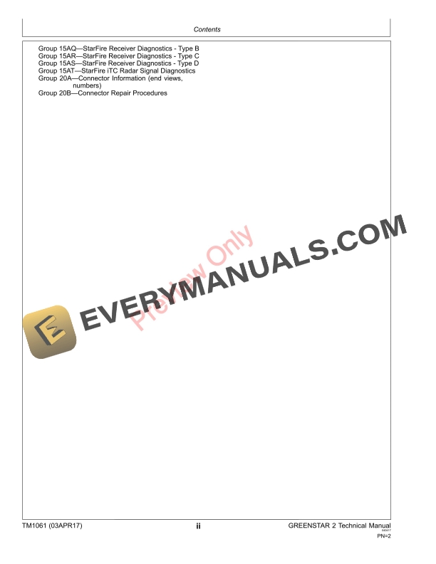 John Deere GreenStar 2 Technical Manual TM1061 03APR17 4