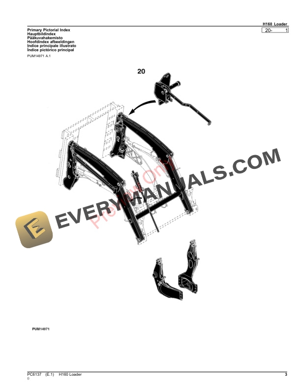 John Deere H160 Loader Parts Catalog PC6137 12APR23 4 John Deere H160 Loader Parts Catalog PC6137 12APR23-3