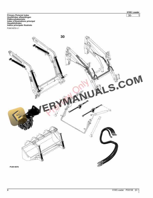 John Deere H165 Loader Parts Catalog PC6138 12APR23-4
