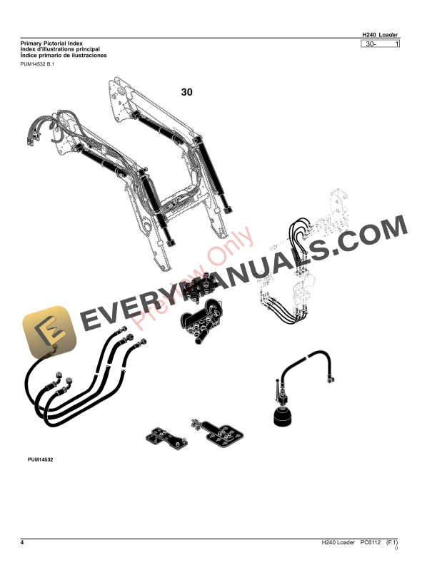 John Deere H240 Loader Parts Catalog PC6112 17OCT23-4