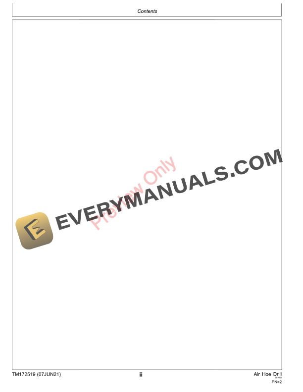 John Deere H500 and H500F Series Air Hoe Drill Technical Manual TM172519 07JUN21 4