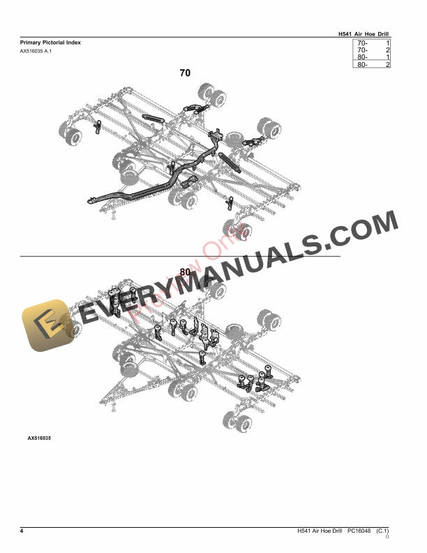 John Deere H541 Air Hoe Drill Parts Catalog PC16048 23NOV23-4