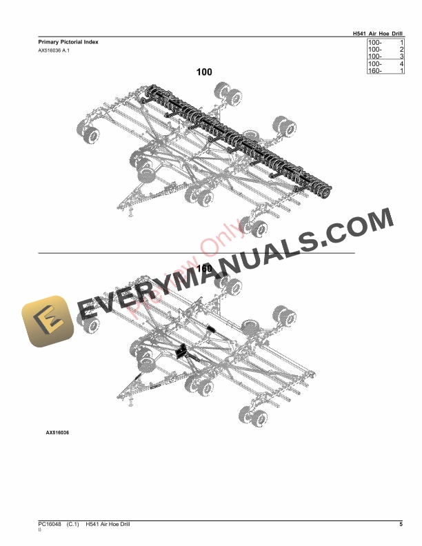 John Deere H541 Air Hoe Drill Parts Catalog PC16048 23NOV23-5