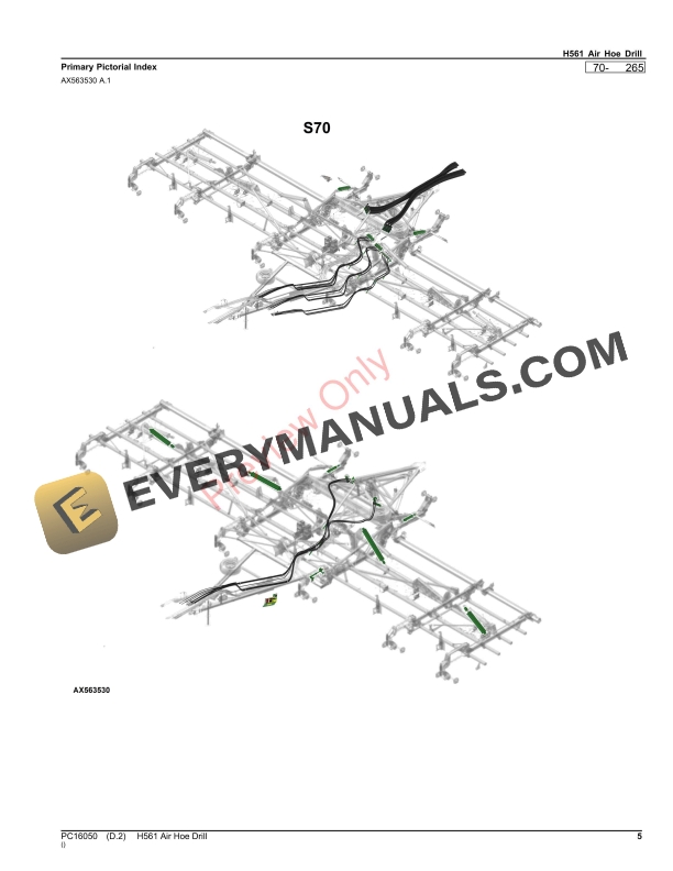 John Deere H561 Air Hoe Drill Parts Catalog PC16050 03OCT23-5