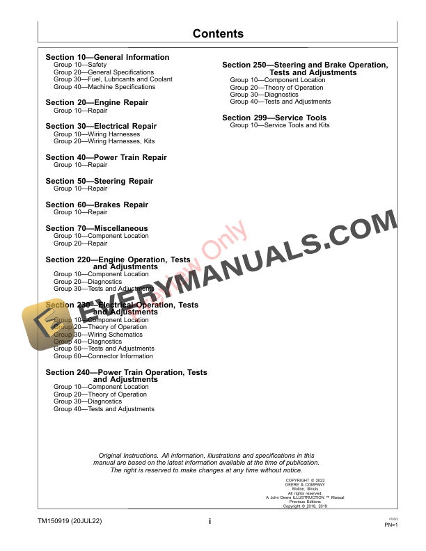 John Deere HPX615E Gator Utility Vehicles Technical Manual TM150919 20JUL22 3