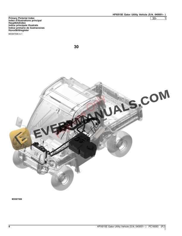 John Deere HPX815E Gator Utility Vehicle (040001-) Parts Catalog PC16093 09NOV23 5 John Deere HPX815E Gator Utility Vehicle (040001-) Parts Catalog PC16093 09NOV23-4