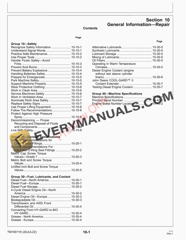 John Deere HPX815E Gator Utility Vehicle 040001 Technical Manual TM160119 20JUL22 5