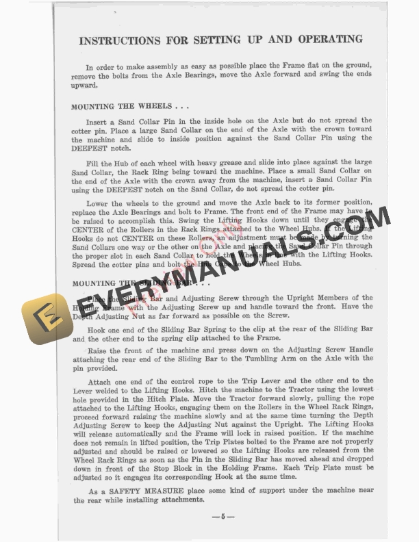 John Deere Illustrated list of Service Parts for Killefer 5Bx and 6Bx Combination Units Service Parts PBA228 01FEB41 5