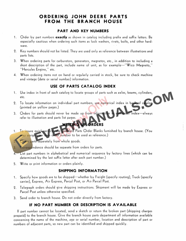 John Deere Integral Tool Carrier – ABG-2000 Parts Catalog PC357 01APR53-4