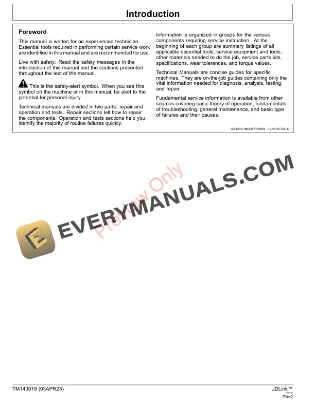 John Deere JDLink Modem 4G Technical Manual TM143019 03APR23 2