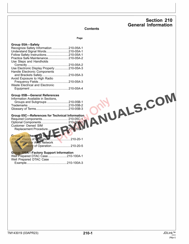 John Deere JDLink Modem 4G Technical Manual TM143019 03APR23 5
