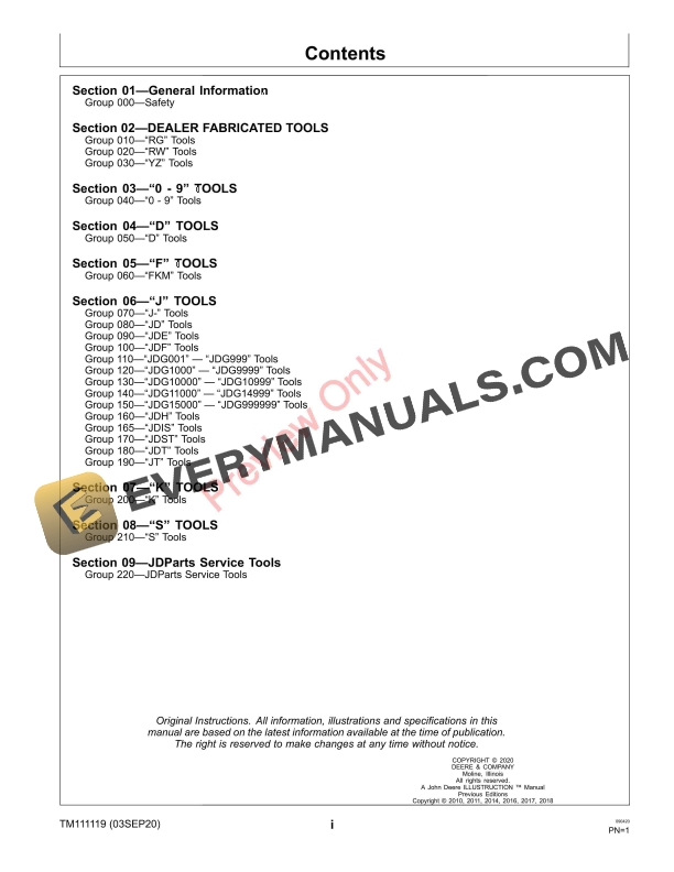 John Deere JDPS Master Tool Manual Technical Manual TM111119 03SEP20 5