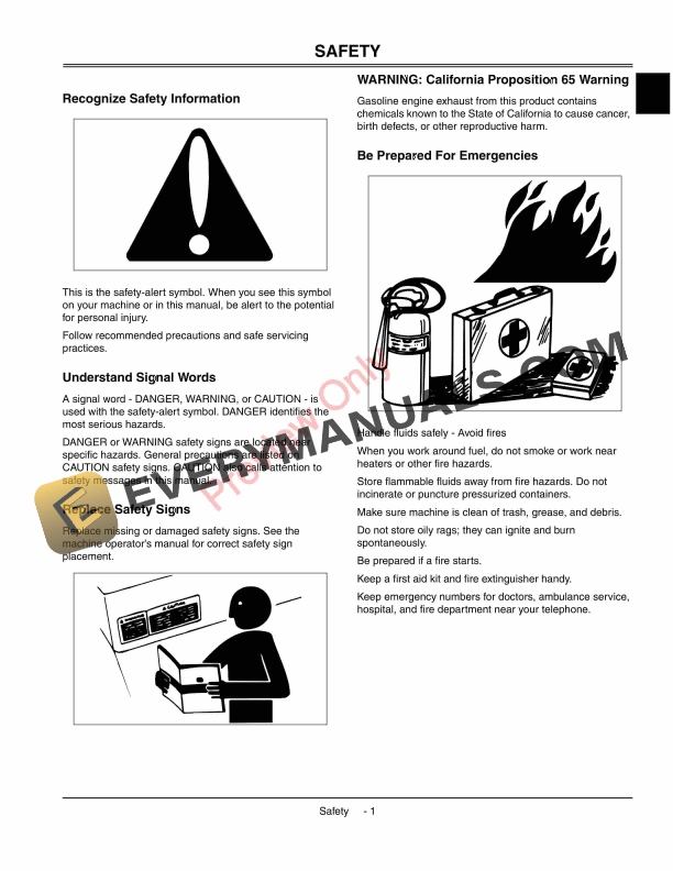 John Deere JS60H JS63 and JS63C Walk Behind Rotary Mowers Technical Manual TM2209 01MAR04 5