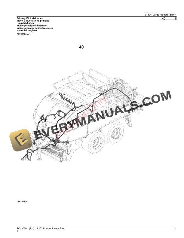 John Deere L1524 Large Square Baler Parts Catalog PC13036 28OCT23-3
