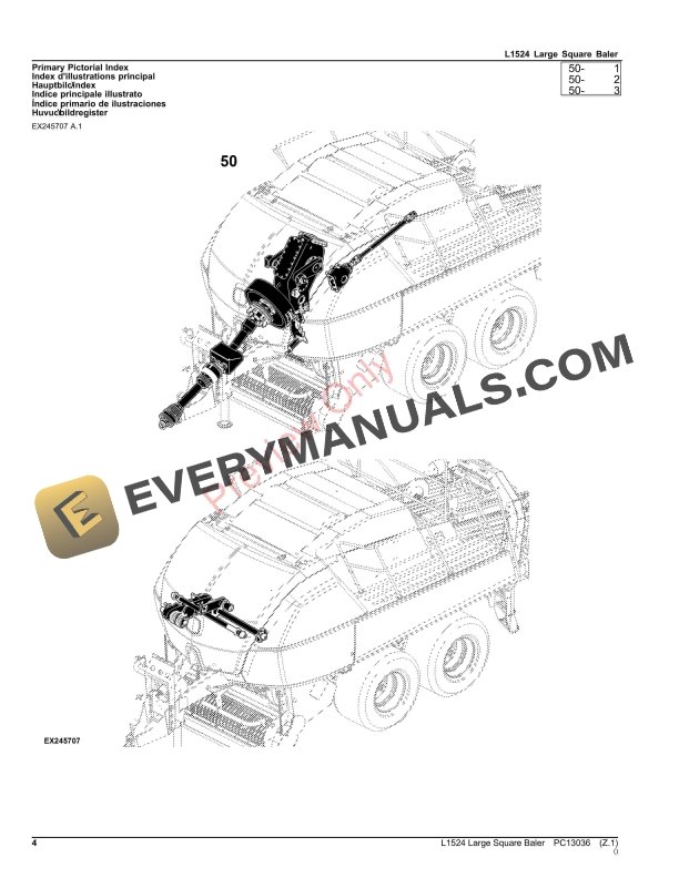 John Deere L1524 Large Square Baler Parts Catalog PC13036 28OCT23-4