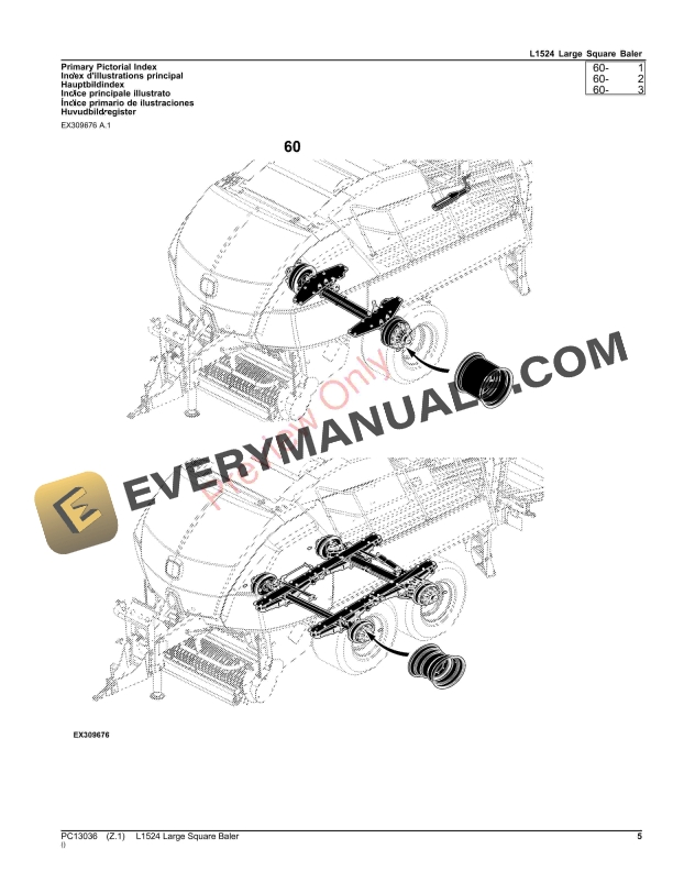 John Deere L1524 Large Square Baler Parts Catalog PC13036 28OCT23-5