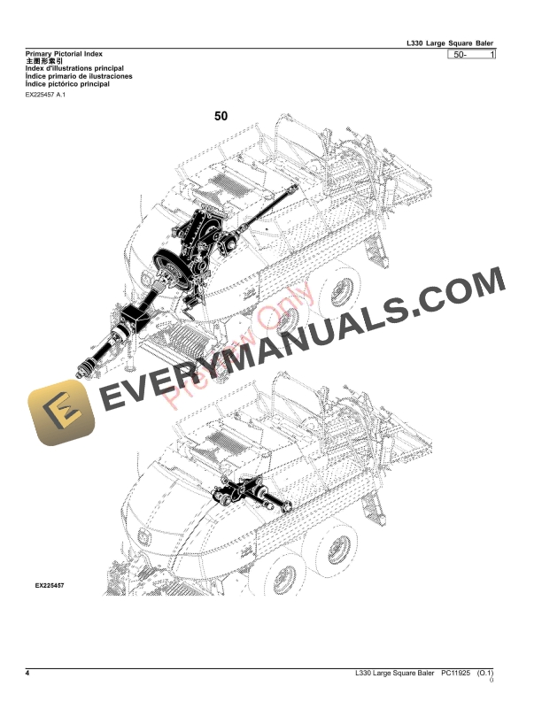 John Deere L330 Large Square Baler Parts Catalog PC11925 23JUL23 4