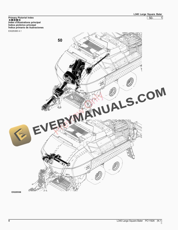 John Deere L340 Large Square Baler Parts Catalog PC11926 21SEP23 4