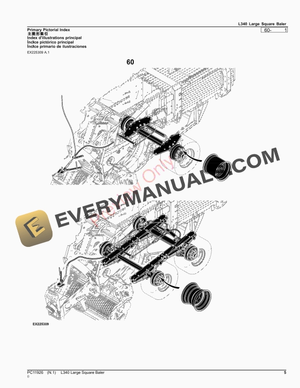 John Deere L340 Large Square Baler Parts Catalog PC11926 21SEP23 5