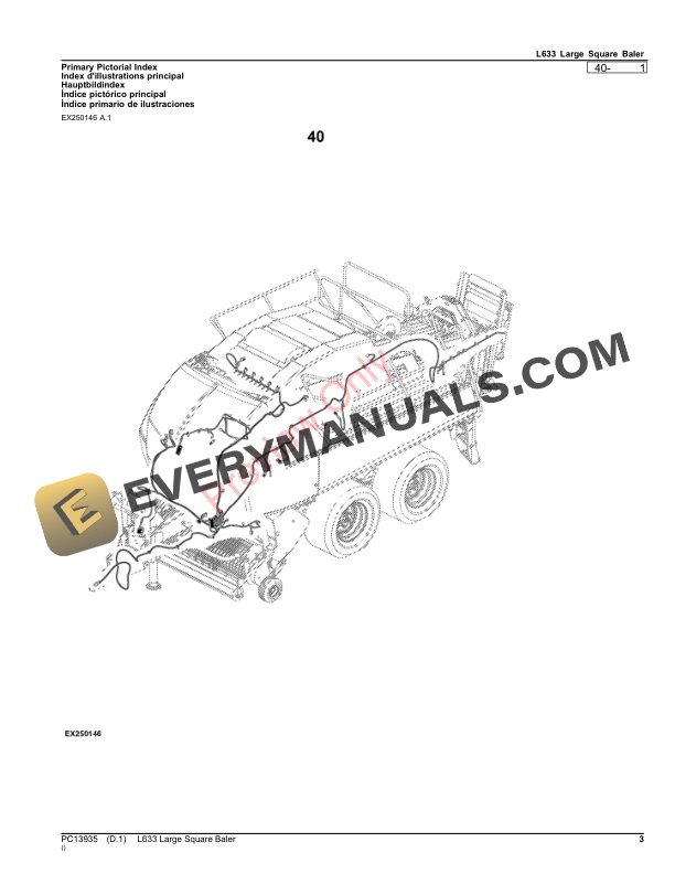 John Deere L633 Large Square Baler Parts Catalog PC13935 28OCT23-3