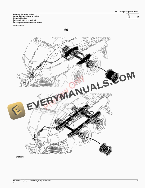 John Deere L633 Large Square Baler Parts Catalog PC13935 28OCT23-5