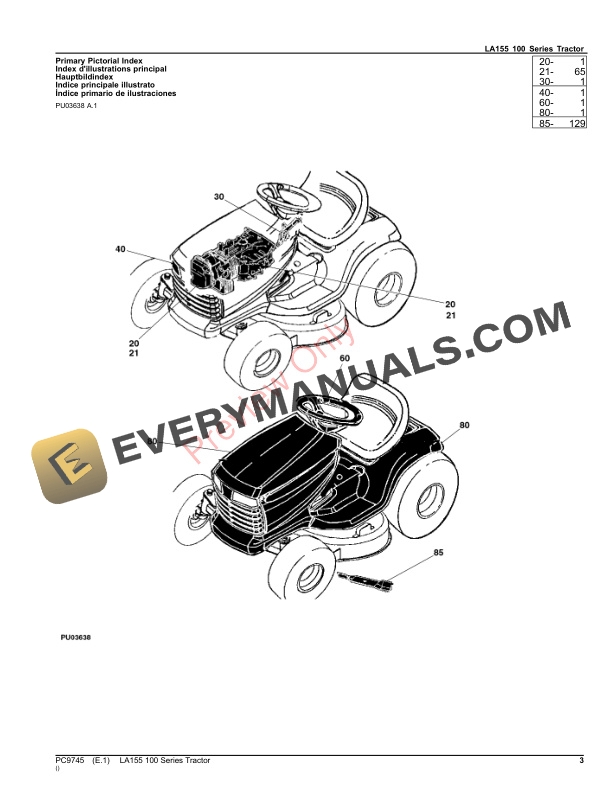 John Deere LA155 TRACTOR Parts Catalog PC9745 08SEP23-3