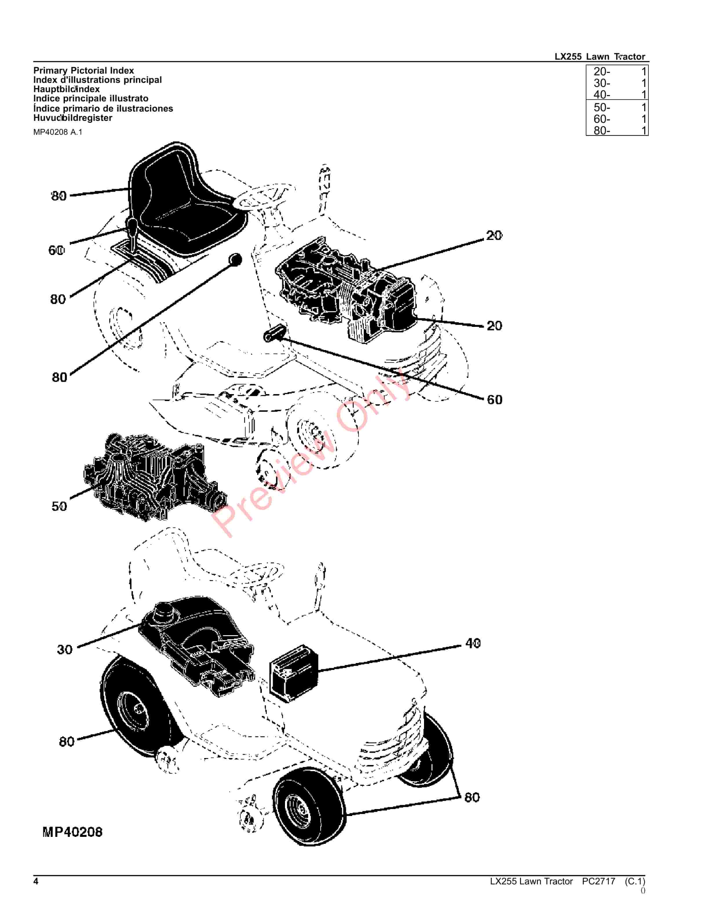 John Deere LX255 LAWN TRACTOR Parts Catalog PC2717 11JAN23-4