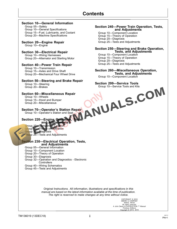 John Deere M-Gator A3-T Technical Manual TM136019 13DEC18 5 John Deere M Gator A3 T Technical Manual TM136019 13DEC18 3