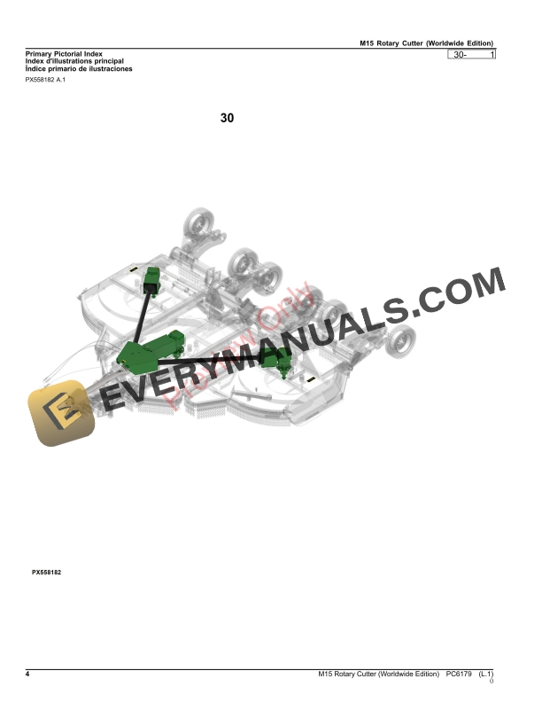 John Deere M15 Rotary Cutter Parts Catalog PC6179 12NOV23-4