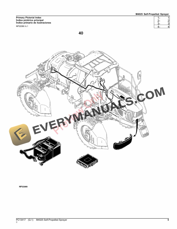 John Deere M4025 Self-Propelled Sprayer Parts Catalog PC13417 26NOV23-5