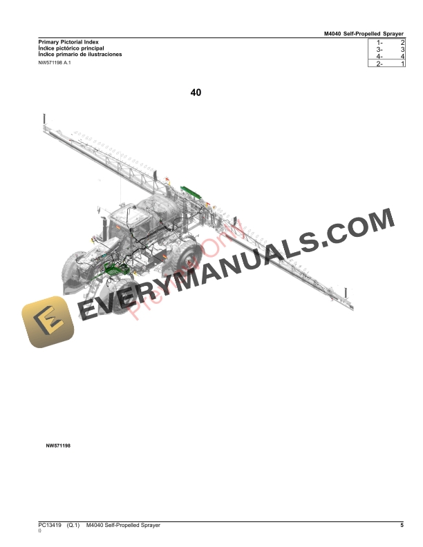 John Deere M4040 Self-Propelled Sprayer Parts Catalog PC13419 26NOV23-5