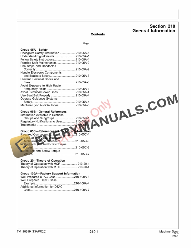 John Deere Machine Sync with MCR MTG Technical Manual TM118619 13APR20 5