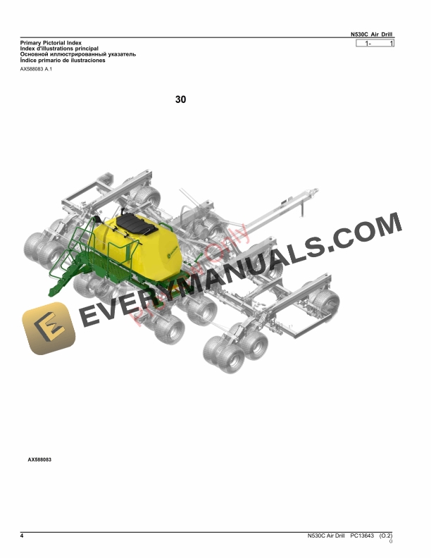 John Deere N530C Air Drill Parts Catalog PC13643 31AUG23-4