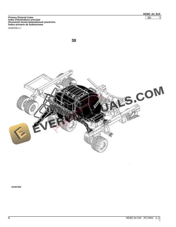John Deere N536C Air Drill Parts Catalog PC13644 08MAY20-4