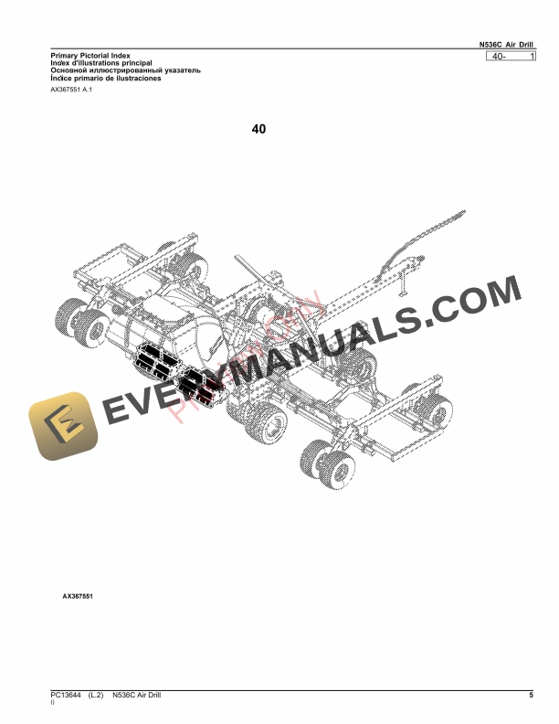 John Deere N536C Air Drill Parts Catalog PC13644 08MAY20-5