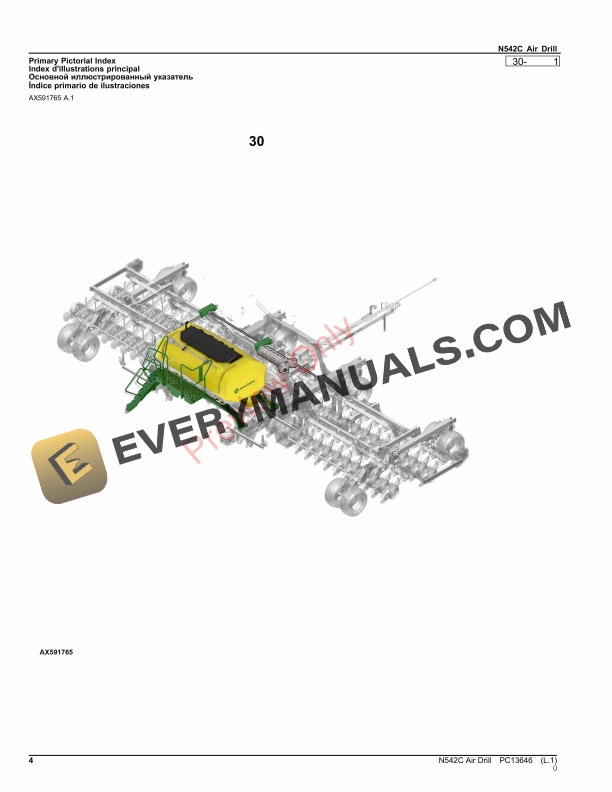 John Deere N542C Air Drill Parts Catalog PC13646 30SEP23-4