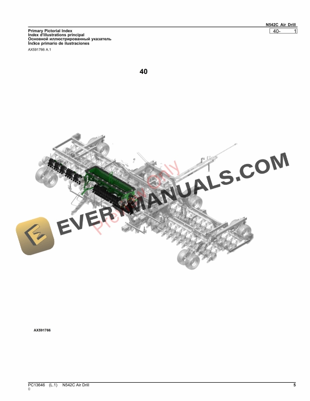 John Deere N542C Air Drill Parts Catalog PC13646 30SEP23-5