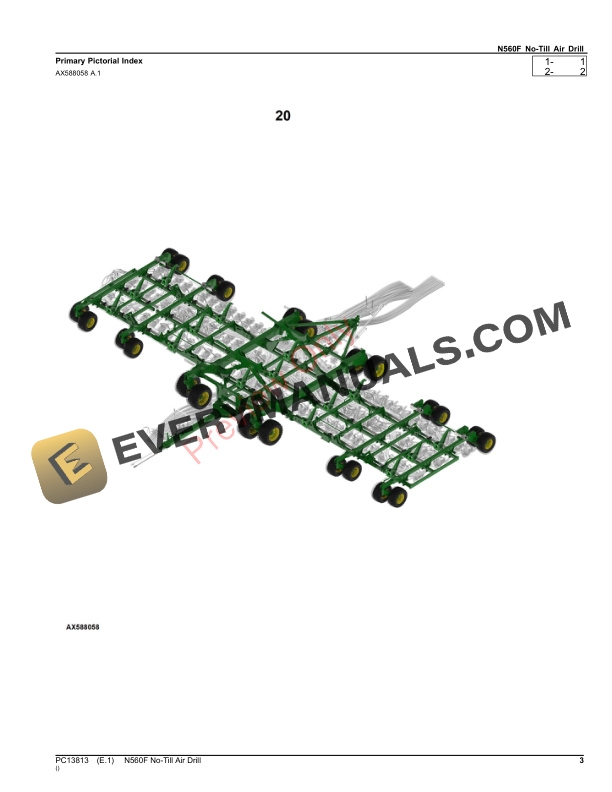 John Deere N560F No-Till Air Drill Parts Catalog PC13813 03SEP23-3