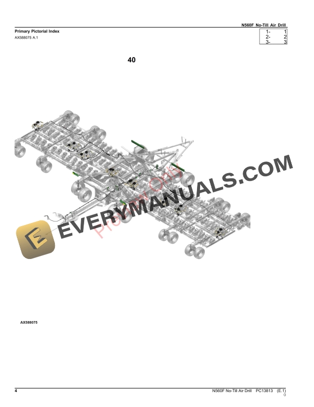 John Deere N560F No-Till Air Drill Parts Catalog PC13813 03SEP23-4