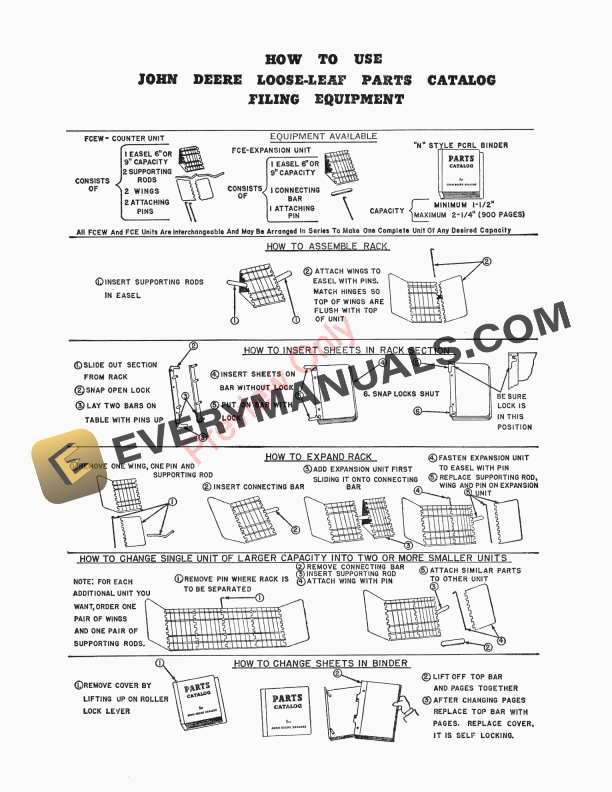 John Deere No. 15 Corn Picker, Tractor Mounted, One-Row, Push-Type Parts Catalog PCN4 01SEP49-4