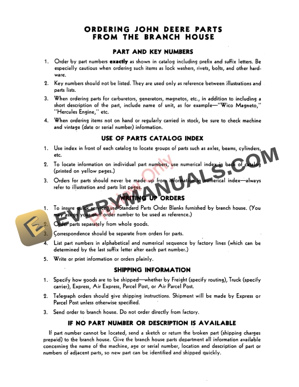 John Deere Nos. 55B, 55H Special Tractor-Drawn Four-Bottom Plows Parts Catalog PC206 01SEP51 5 John Deere Nos. 55B, 55H Special Tractor-Drawn Four-Bottom Plows Parts Catalog PC206 01SEP51-4