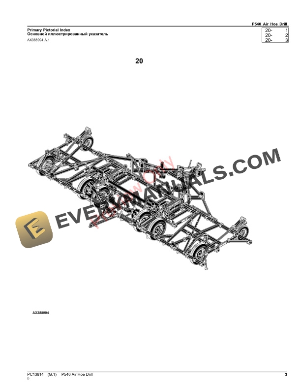 John Deere P540 Air Hoe Drill Parts Catalog PC13814 27JAN23-3