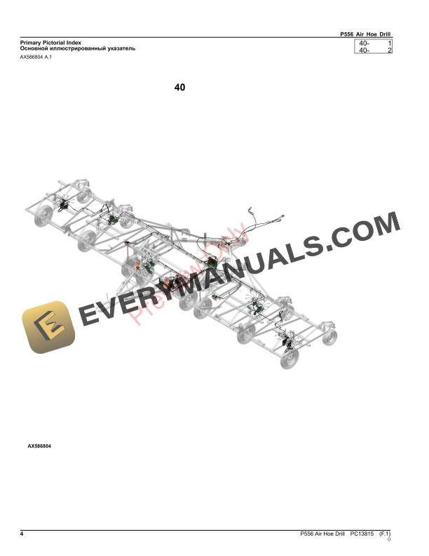 John Deere P556 Air Hoe Drill Parts Catalog PC13815 17SEP23-4