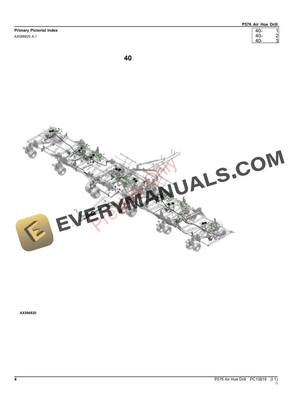 John Deere P576 Air Hoe Drill Parts Catalog PC13816 14SEP23-4
