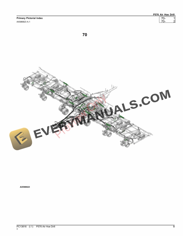 John Deere P576 Air Hoe Drill Parts Catalog PC13816 14SEP23-5