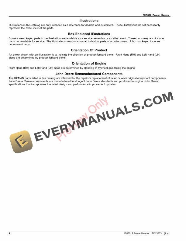 John Deere PH5012 Power Harrow Parts Catalog PC13663 25JUL22-4