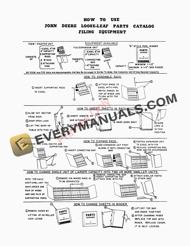 John Deere Plain Lift Dain Mower, Vertical Parts Catalog PCH77 01SEP50-4