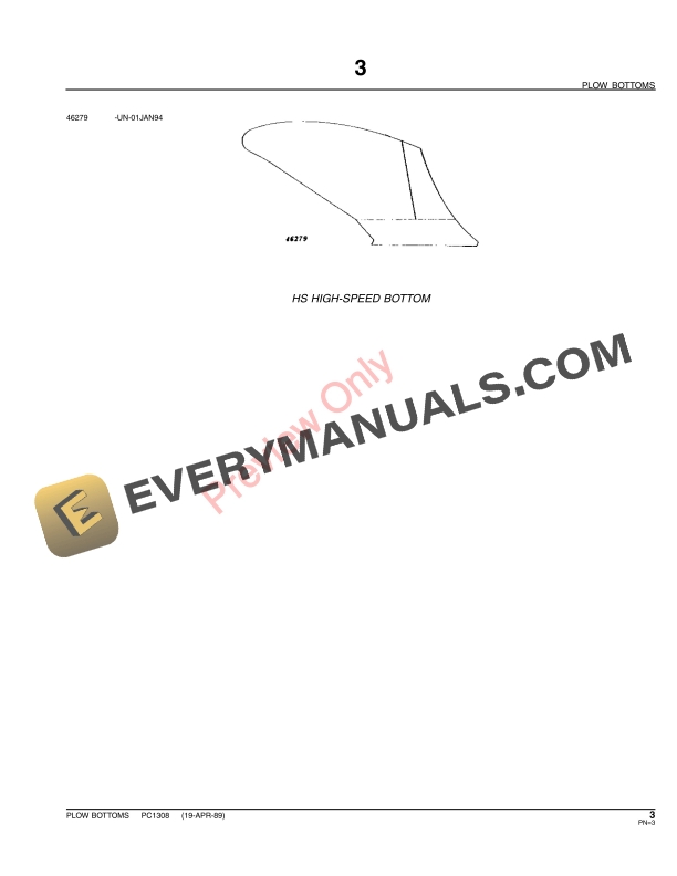 John Deere Plow Bottoms Parts Catalog PC1308 03MAR08 6 John Deere Plow Bottoms Parts Catalog PC1308 03MAR08-5